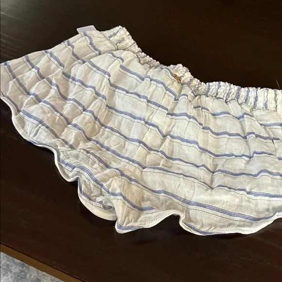 Pilyq High Waist Blue and White Plaid Shorts - Picture 8 of 8